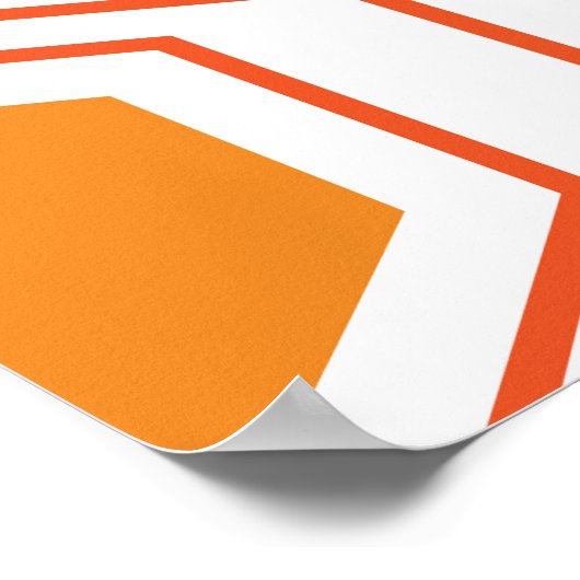 Abstract geometrical pattern in oranje and poster (Hoek)