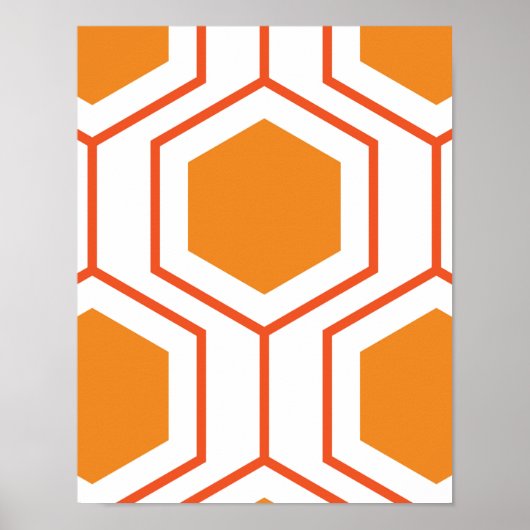 Abstract geometrical pattern in oranje and poster (Voorkant)