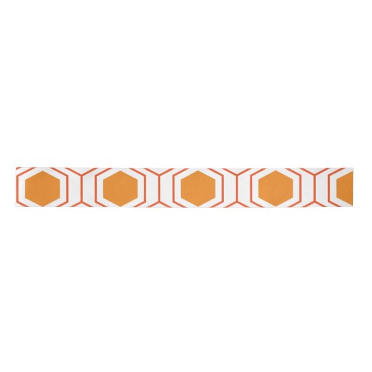 Abstract geometrical pattern in oranje and satijnen lint (Voorkant)