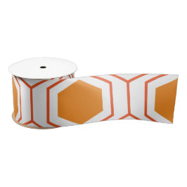 Abstract geometrical pattern in oranje and satijnen lint