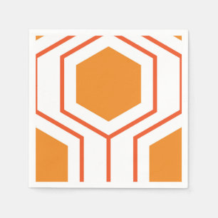Abstract geometrical pattern in oranje and servet