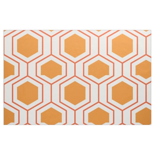 Abstract geometrical pattern in oranje and stof (Fat Quarter)