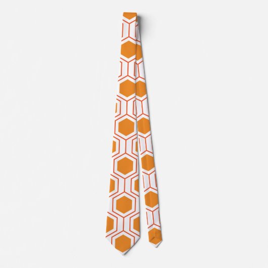 Abstract geometrical pattern in oranje and stropdas (Voorkant)