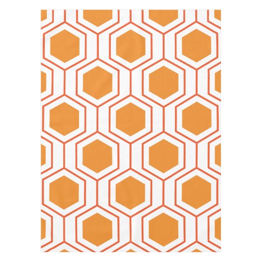 Abstract geometrical pattern in oranje and tafelkleed (Voorkant)