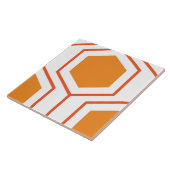 Abstract geometrical pattern in oranje and tegeltje (Zijkant)
