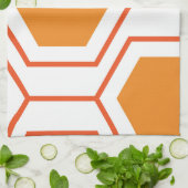 Abstract geometrical pattern in oranje and theedoek (Gevouwen)