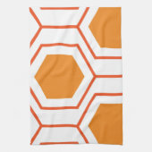 Abstract geometrical pattern in oranje and theedoek (Verticaal)
