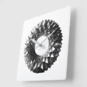 abstract geometrical wreath vierkante klok (Hoek)