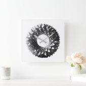 abstract geometrical wreath vierkante klok (Huis)
