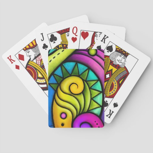 Abstract geometrisch #2 pokerkaarten (Achterkant)