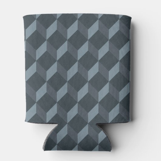 Abstract geometrisch achtergrondpatroon blikjeskoeler (Achterkant)