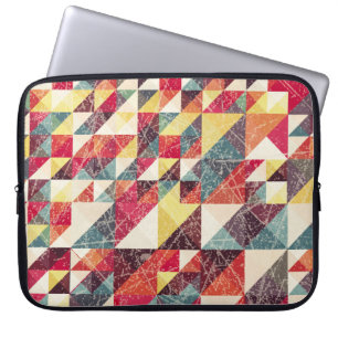 Abstract, geometrisch achtergrondpatroon, colo laptop sleeve
