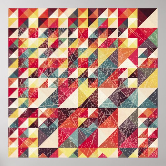 Abstract, geometrisch achtergrondpatroon, colo poster (Voorkant)