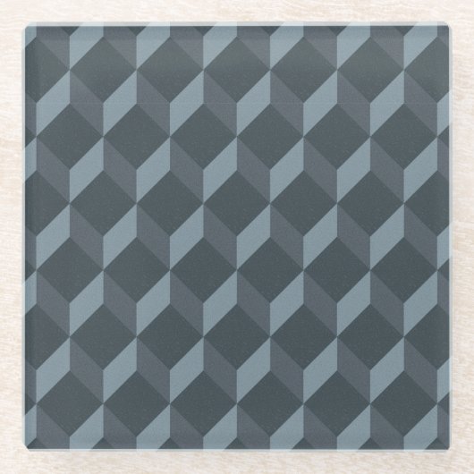 Abstract geometrisch achtergrondpatroon glazen onderzetter (Voorkant)