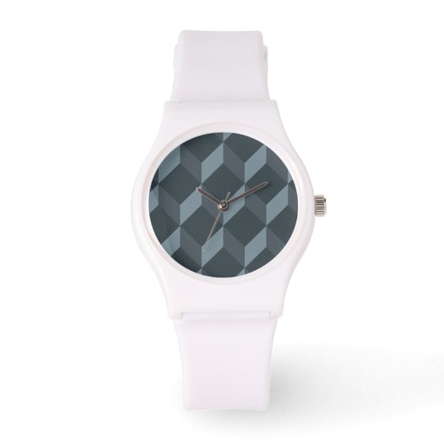 Abstract geometrisch achtergrondpatroon horloge (Voorkant)