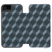 Abstract geometrisch achtergrondpatroon incipio iPhone portemonnee hoesje (Agenda Open)