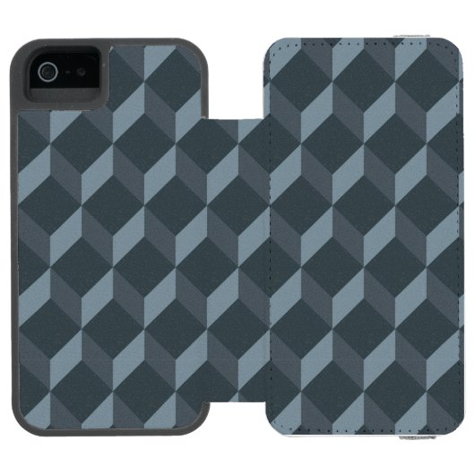 Abstract geometrisch achtergrondpatroon incipio iPhone portemonnee hoesje (Agenda Open)