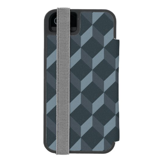 Abstract geometrisch achtergrondpatroon incipio iPhone portemonnee hoesje (Agenda Achterkant)