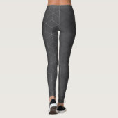Abstract Geometrisch Afbeelding op Attractive Blac Leggings (Achterkant)