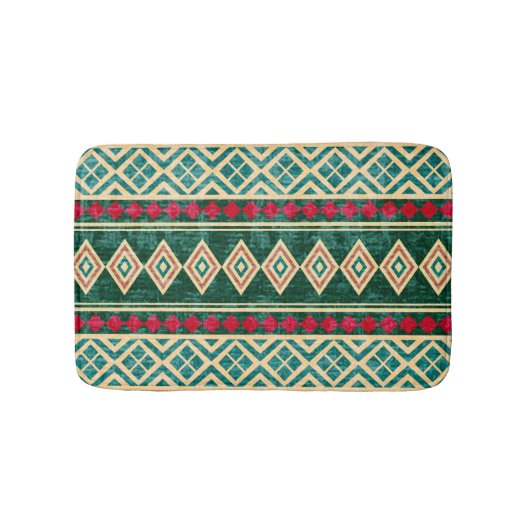 Abstract geometrisch Afrikaans stijlpatroon Badmat (Voorkant)