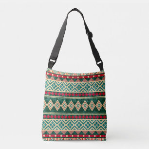 Abstract geometrisch Afrikaans stijlpatroon Crossbody Tas