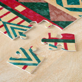 Abstract geometrisch Afrikaans stijlpatroon Legpuzzel (Zijkant)