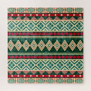 Abstract geometrisch Afrikaans stijlpatroon Legpuzzel