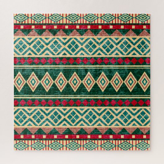 Abstract geometrisch Afrikaans stijlpatroon Legpuzzel (Verticaal)