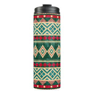 Abstract geometrisch Afrikaans stijlpatroon Thermosbeker