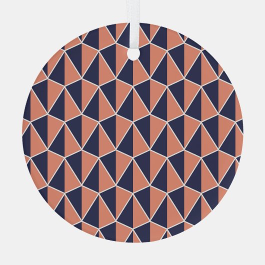 Abstract geometrisch: Art Deco naadloos Glas Ornament (Achterkant)