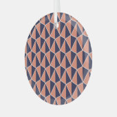 Abstract geometrisch: Art Deco naadloos Glas Ornament (Voorkant links)