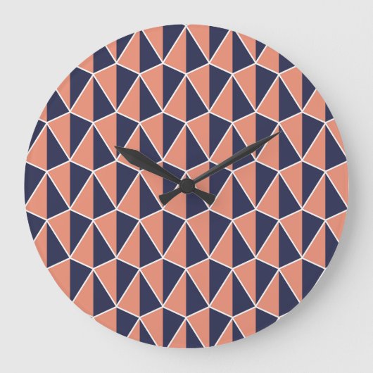 Abstract geometrisch: Art Deco naadloos Grote Klok (Voorkant)