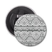 Abstract Geometrisch Aztec Patroon 2 Button Flesopener (Voorkant)