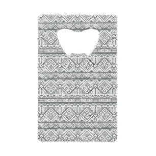 Abstract Geometrisch Aztec Patroon 2 Creditkaart Flessenopener