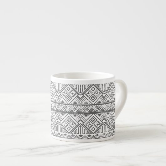 Abstract Geometrisch Aztec Patroon 2 Espresso Kop (Voorkant rechts)