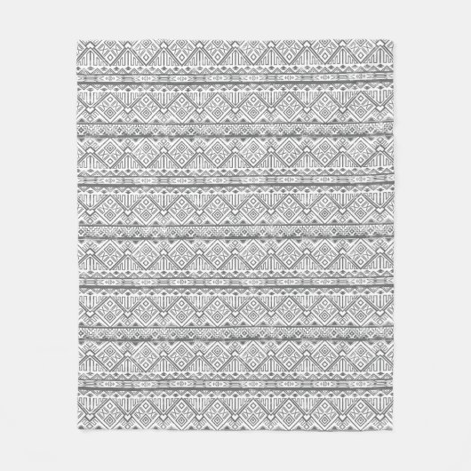 Abstract Geometrisch Aztec Patroon 2 Fleece Deken (Voorkant)