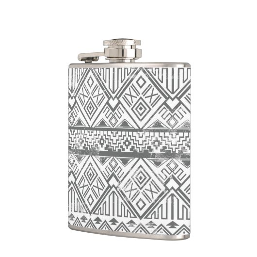 Abstract Geometrisch Aztec Patroon 2 Heupfles (Links)