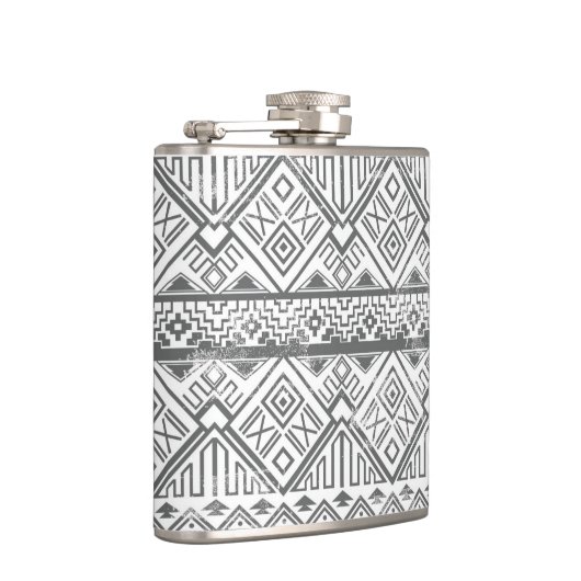 Abstract Geometrisch Aztec Patroon 2 Heupfles (Rechts)