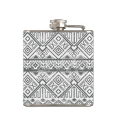 Abstract Geometrisch Aztec Patroon 2 Heupfles (Achterkant)