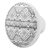 Abstract Geometrisch Aztec Patroon 2 Keramische Knop (Rechts)