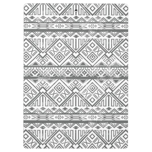 Abstract Geometrisch Aztec Patroon 2 Klembord (Achterkant)