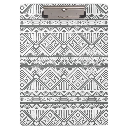 Abstract Geometrisch Aztec Patroon 2 Klembord (Voorkant)