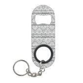 Abstract Geometrisch Aztec Patroon 2 Mini Flessenopener (Voorkant)
