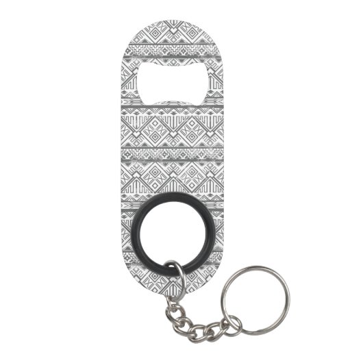 Abstract Geometrisch Aztec Patroon 2 Mini Flessenopener (Achterkant)