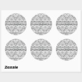 Abstract Geometrisch Aztec Patroon 2 Ronde Sticker (Vel)