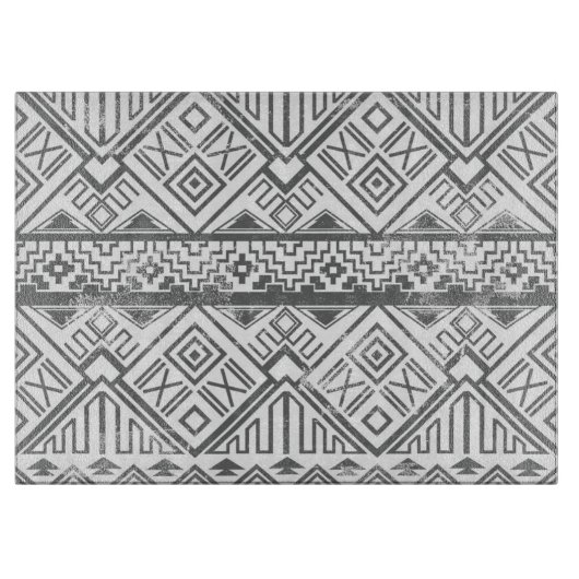 Abstract Geometrisch Aztec Patroon 2 Snijplank (Voorkant)