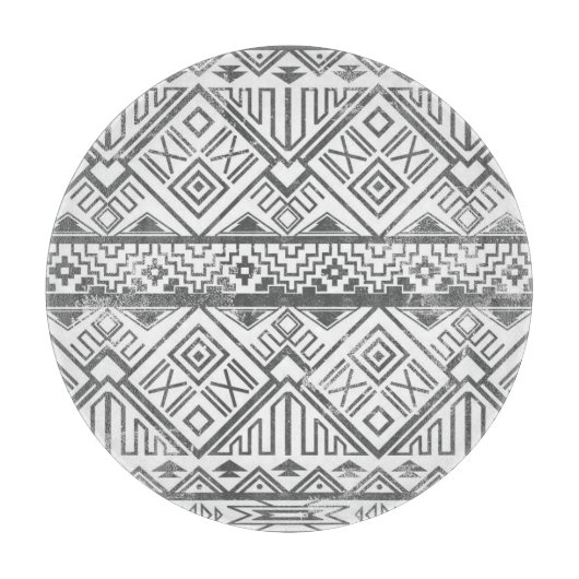 Abstract Geometrisch Aztec Patroon 2 Snijplank (Voorkant)