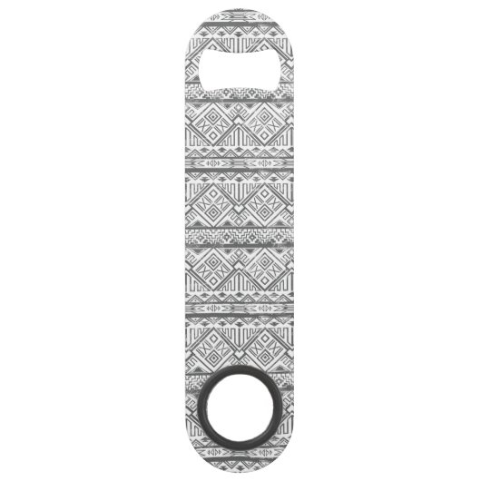 Abstract Geometrisch Aztec Patroon 2 Speed Flessenopener (Voorkant)
