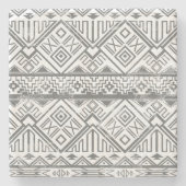 Abstract Geometrisch Aztec Patroon 2 Stenen Onderzetter (Voorkant)