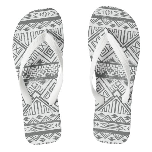 Abstract Geometrisch Aztec Patroon 2 Teenslippers (Voetbed)